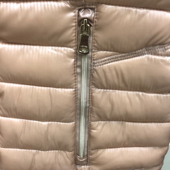 Calvin Klein Quilted Puffer Vest in Metallic Blush - Picture 4 of 5
